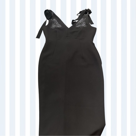 💎Zara Black Dress with Rhinestone Accents. Large - Picture 2 of 10